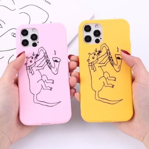 Cute Dog Puppy Dog Spoof Cartoon Matte Phone Case Coque Fundas For iPhone 11 Pro 7 7Plus 6 XR 12 8 8PLUS X XS Max Soft Cover