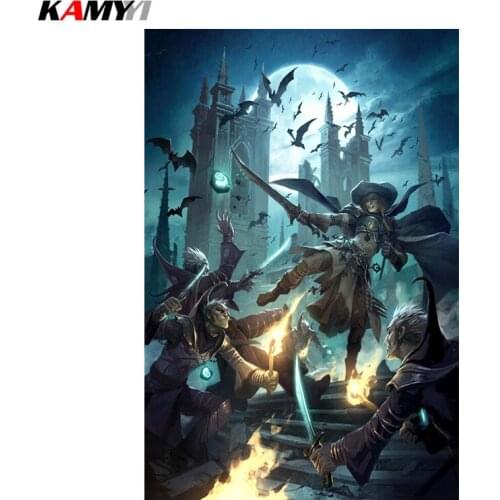 Demon wars needlework 5d diy diamond painting cross stitch full square diamond embroidery diamond mosaic DD