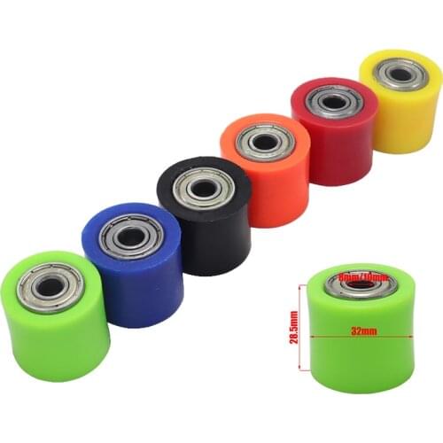 8mm 10mm Drive Chain Roller Pulley Wheel Slider Tensioner Wheel Guide For Street Bike Enduro Motorcycle Motocross ATV CRF CR XR
