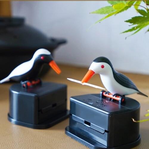 New Cute Hummingbird Toothpick Dispenser Gag Gift Cleaning Teeth High Quality Material Automatic Bird Toothpick Box Hot New