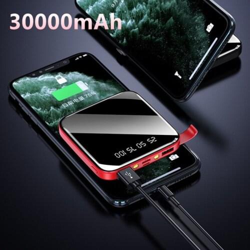 Portable Power Bank 30000mAh External Battert Pack Phone Fast Charging Powerbank for Xiaomi iPhone Samsung Poverbank Dual USB