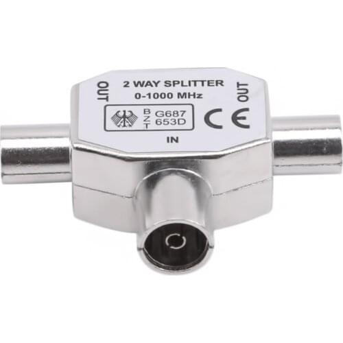 Signal Transmission Converter Household 1 Point 2T Splitter Coaxial High Quality Practical TV Antenna Adapter