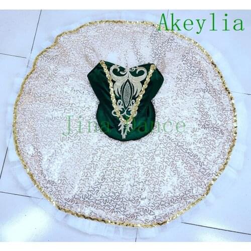 Classical Ballet Tutus Green Gold Aqua Princess Florina Pre -Professional Pancake Tutu Adult Professional Ballet Tutus Raymonda