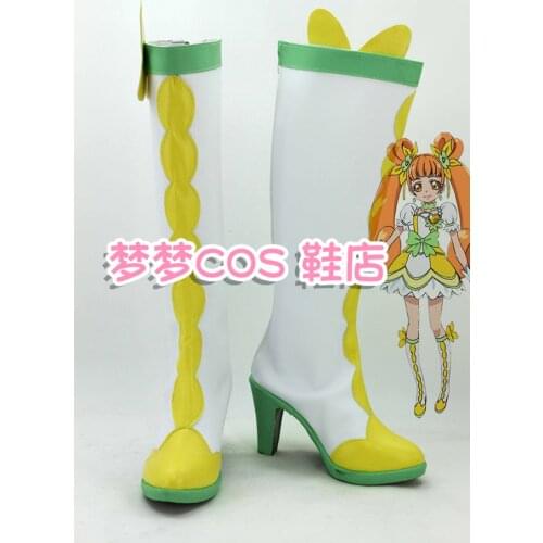 Japanese Anime Heart Catch Pretty Cure Rosetta Cosplay Shoes Long Boots For Christmas Halloween Party Props Newest Custom Made