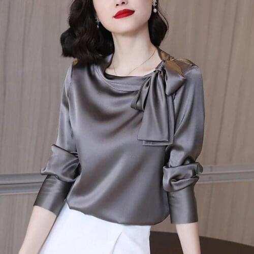 SLACTION Satin Blouses