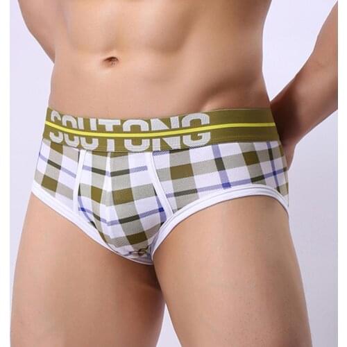 Loose Home Shorts Cotton Boxers Low-Waist Casual U-Convex Pouch Panties Breathable Fashion Mens Sleep Bottoms Plaid Shorts