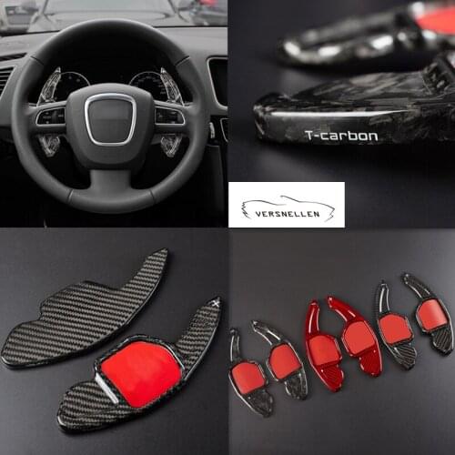 Car Paddle Steering Wheel Trims For AUDI BPF A4L A5 S5 A6 S6 A8 S8 Q5 2009-2012 Shift Paddle