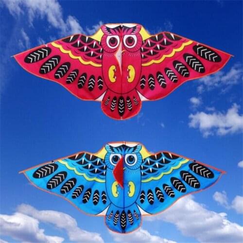 High Quality Colorful Owl Kite With 30Meter Kite Line Children Flying Bird Kites Windsock Outdoor Toys Garden Cloth Toys For Kid