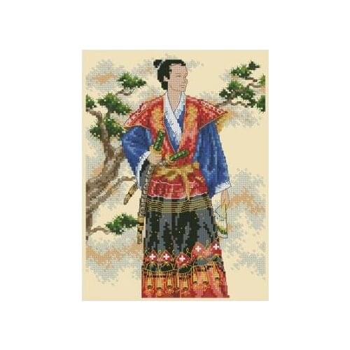 Gold Collection Popular Counted Cross Stitch Kit The Samurai Warrior Hero Man with Sword dim 6813