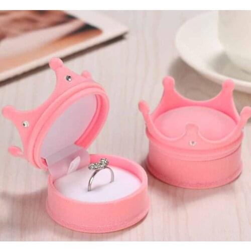 1 pcs Creative Velvet Jewelry Box Mini Container Ring Box Earrings Rings Storage Box Small Accessories Display Gift Box