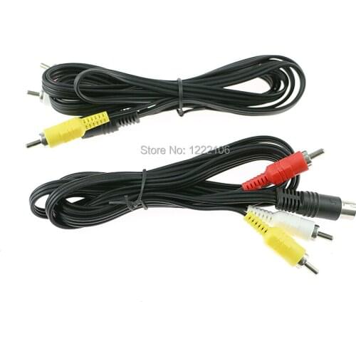 15pcs 1.8M AV RCA Audio Video Cable 9 Pin Game To 3 RCA For Sega Genesis 2 3 II III For Saturn Game Durable Connection Cord