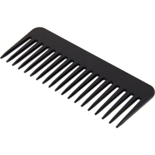 19 Teeth Wide Tooth Straight Hair Detangling Massage Healthy Hair Comb Black
