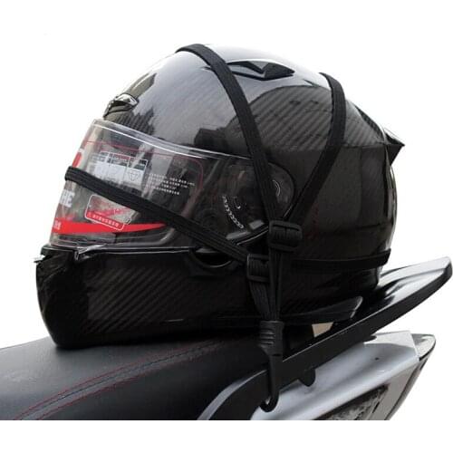 2 Hooks Motorcycles Strength Retractable Helmet Luggage Elastic Rope Strap New