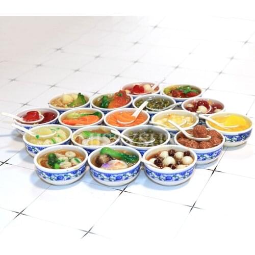 4cm 1:6 Scale Dollhouse Miniature Chinses cuisine Dessert Noodles for Dollhouse Decor Pretend food for Miniatura Kitchen Toy