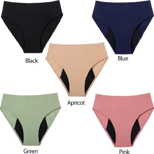 5 pack Seamless Period Panties 50ml Absorption Menstrual Women Underwear Four-Layer Leakproof Menstruel Women Period Underwear