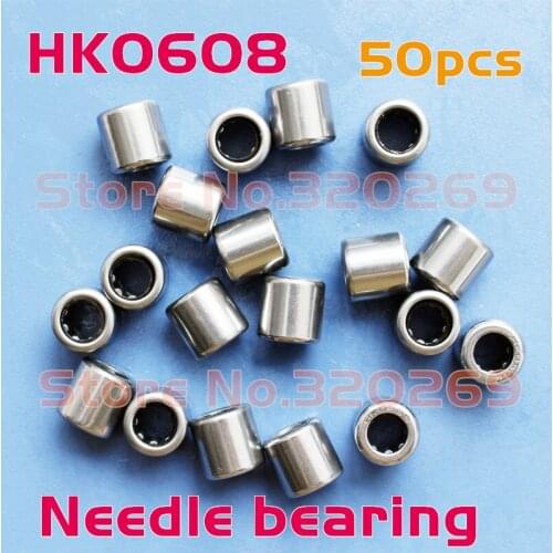 50x Drawn cup 37941/6 Needle Bearing 6x10x8Mm Shaft Tasse Nadellager Roller HK0608 TLA608Z Shell Type