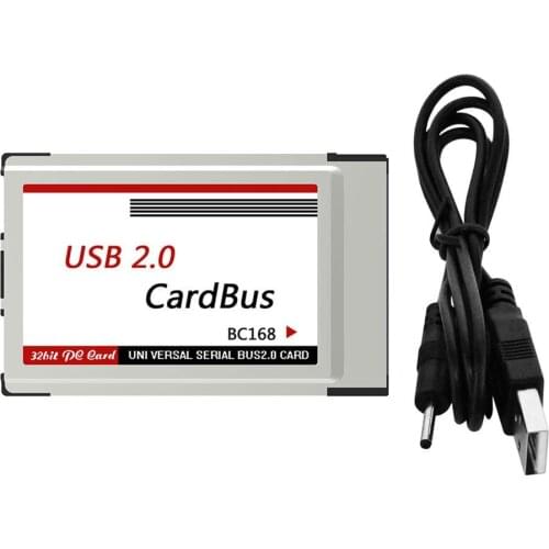 Laptop PCMCIA to USB 2.0 CardBus Converter 2 Ports PCI Express Card Adapter usb 2 Cardbus