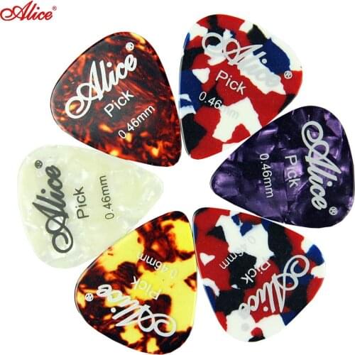 Alice 6pcs Bass Guitar Picks Multi Smooth Celluloid materials Custom Acoustic Electric Guitarra Plectrums Accessories Musical