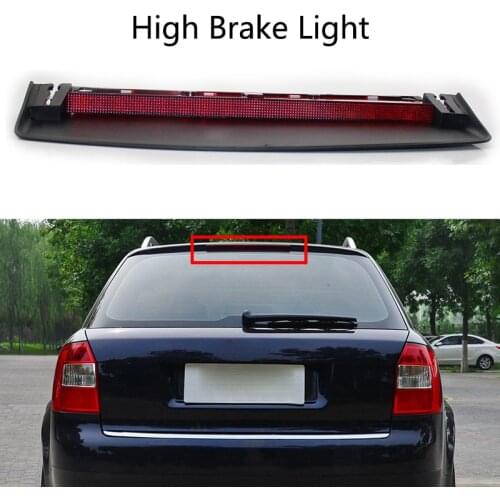 Car Red High-position Brake Light Auto Stop Lamp Smoked Lens Additional Brake Lights Assembly for Audi A4 A4L B8 2009-2016