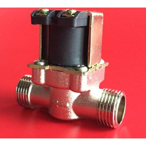 Free Shipping Solenoid Valve copper electroplating 1/2" normally closed high temperature water valve 0-120C 12Vdc 220Vac