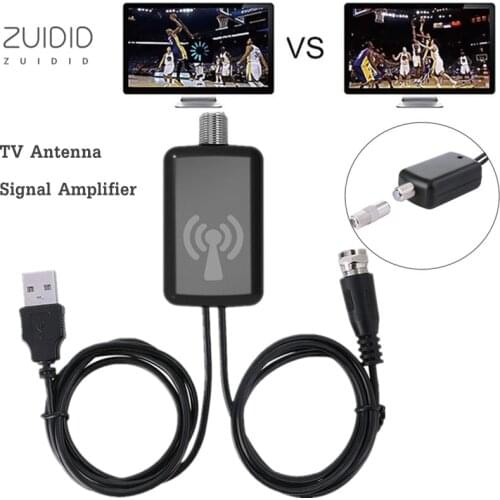 Digital HD TV Antenna With Light Amplifier Satellite Receiver Low Noise Easy Installation Signal Booster