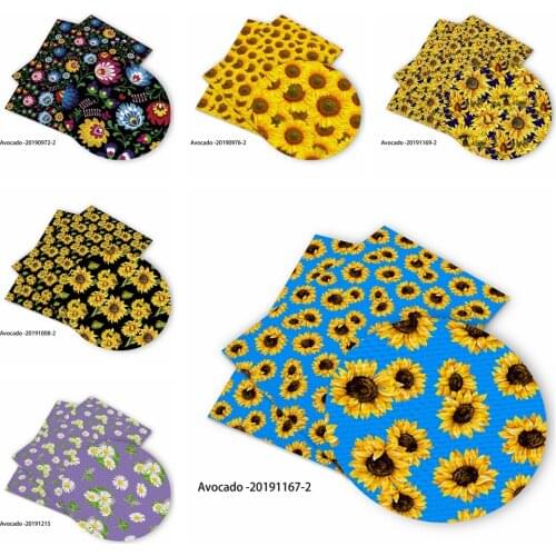 Huangtao Diy 95X70cm Sunflower Printed Pattern Fashion Liverpool Bullet Fabric No MOQ Polyester Fabric