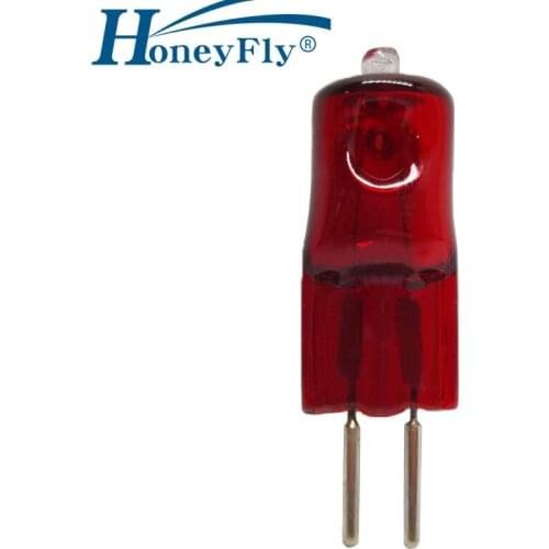 HoneyFly 10pcs G5.3 Infrared Halogen Lamp 220V 50W High Voltage IR Lamp Heater Halogen Bulb Heating Drying Painting Quartz