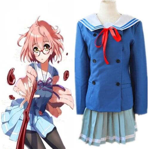Anime Beyond The Boundary Cosplay Costumes Mirai Kuriyama Cosplay Costume Uniforms Halloween Party Kyoukai No Kanata Cosplay