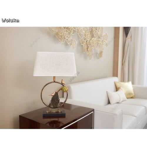 Chinese flower arrangement table lamp Zen office study decoration living room bedroom bedside table home decoration CD50 W07