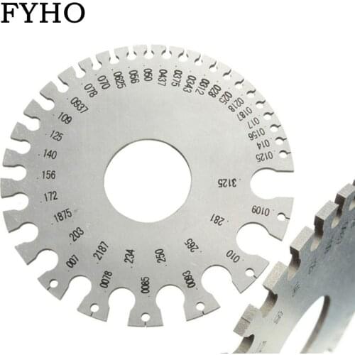 Round AWG SWG Wire Thickness Measurer Tester Ruler Stainless Steel Gauge Diameter Metal Tool HY19