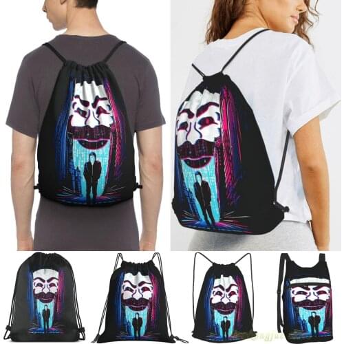 Men Waterproof Purpose Drawstring Backpack Bags Mr Robot Women Outdoor Travel Backpacks Gym Bags Training Swimming Fitness Bag