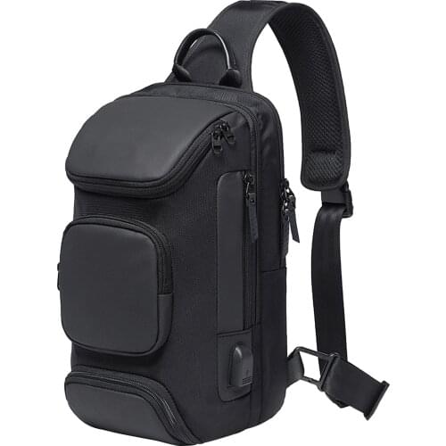 Sling Chest Fashion Daily Oxford Cloth Zipper Closure Anti Theft Outdoor Sports Crossbody Men Shoulder Bag Travel School Casual