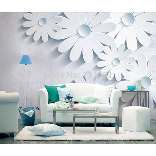 Custom floral wallpaper, 3d stereoscopic wallpaper for living room bedroom sofa background wall waterproof PVC papel de parede