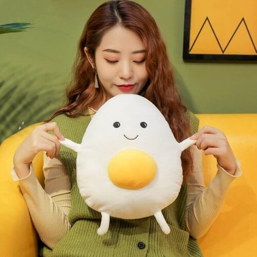 Eggs Jun Egg Yolk Brother Pillow Kawaii Lazy Egg Plush Toy Stuffed Egg Dolls for Children Christmas Gift Cute Lazy Eggs Squishy