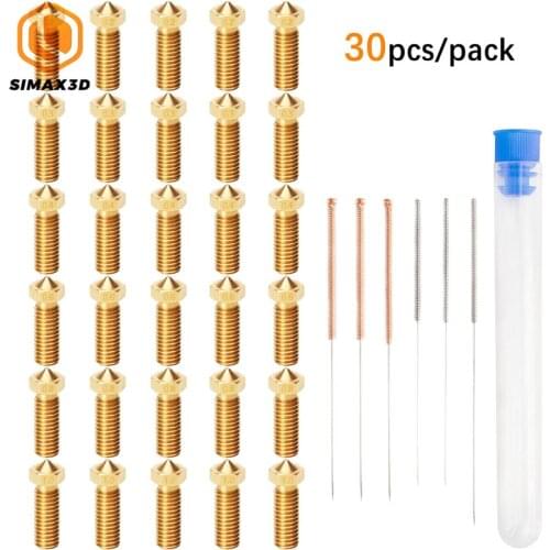 SIMAX3D MK8 Extrusion head Lengthen nozzle brass nozzle 0.2/0.3/0.4/0.6/0.8/1.0 mm makerbot nozzle 1.75 brass nozzle ender 3 pro