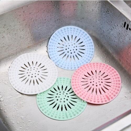 Sewer Outfall Strainer PVC Sink Filter Drain Cover Bath Kitchen Waste Sink Strainer Filter Drain Hair Catcher Stopper 3 Color