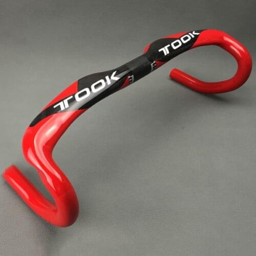 TOOK UD Full Carbon Fibre Bicycle Road Handlebar Internal Cable Routing Bent Bar Road carbon Handlebar 31.8 x 400/420/440mm