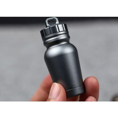 Outdoor Camping EDC Tool Waterproof Bottle Aluminum Alloy Waterproof Canister Medicine Seal Capsule Bottle