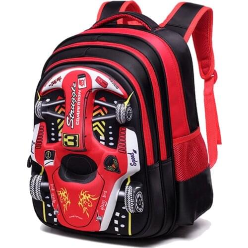 Hot 3D EVA Car Children Schoolbag Racing Three Dimensional Waterproof School Bags for Kids Toddler Backpack for School mochila