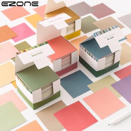 EZONE 150pcs Memo Pad Stickers Posted It Scrapbooking Stationery Sticker School Office Supplies Solid Color Different Colors
