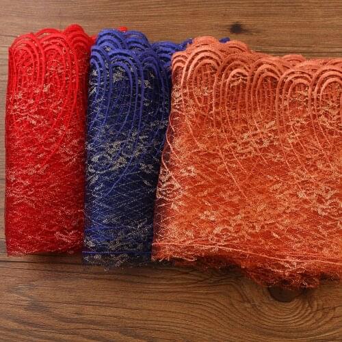 2 yard 17cm Black White Lace Ribbon Handmade Lace Trim Patchwork Material DIY Garment Sewing Accessories