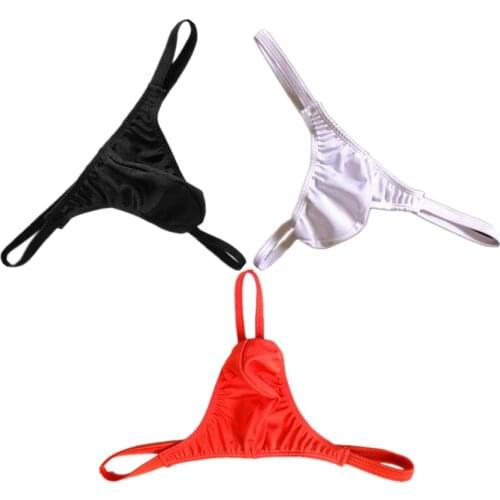 Lowest Price 3 Pieces Man Low-Rise Sexy G-String Clearance Male Breathable Cool T Back Thong Large Size Pants For Big Man