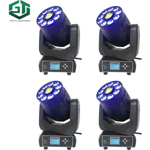 4pcs/lot Spot+Wash 2 IN 1 Led Moving Head Light 90W white+9x18W RGBWA UV 6 IN1 LEDS 11 Degree Spot/25 Degree Wash CE ROHS