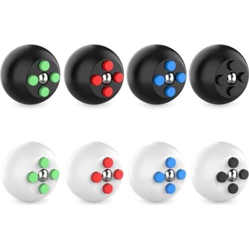 8 Colors Fun Press Button Fidgets Ball Portable Anti Stress Sensory Cube Handheld Decompression Toy for Adults Kids