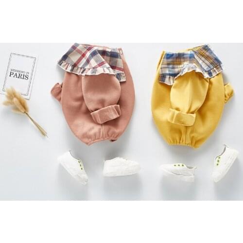 Angoubebe 201H03 3M 6M 9M 12M 18M 24M Cotton Romper Girls for Infant Baby Long Sleeve Outfits Playsuit