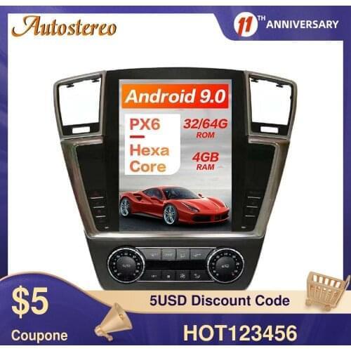 Android 9.0 4+64GB Car GPS Navigation For MERCEDES-BENZ ML ML320 ML500 ML550 2012-2016 GL GL350 GL500 GL550 2013-2015 Multimedia