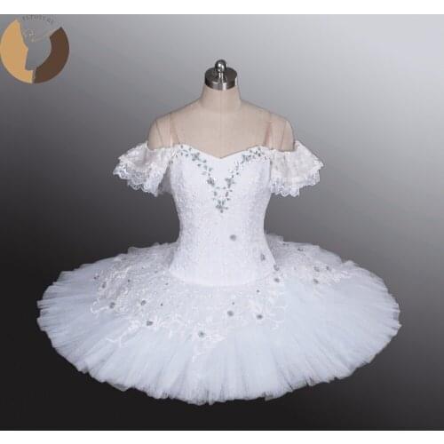 White Ballet Tutu Classical Tutus For Show Adult Performance Dance Wear Girls Professional Tutu Skirt AT1103