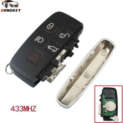 Dandkey 5 Buttons Fob For Land Rover Range Rover Discovery Freelander LR4 433MHz Smart Remote Key Car Key Without Balde Chip
