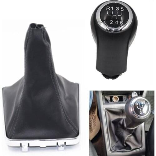 For OPEL ASTRA III H 1.6 VAUXHALL 2004 2005 2006-2010 Chrome Leather Gear Shift Knob Cover boot shifter knobs