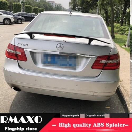 For W212 Spoiler 2006-2018 Mercedes-Benz E-CLASS TF E200 E260 E63 Spoiler ABS Material Car Rear Wing Primer Color Rear Spoiler
